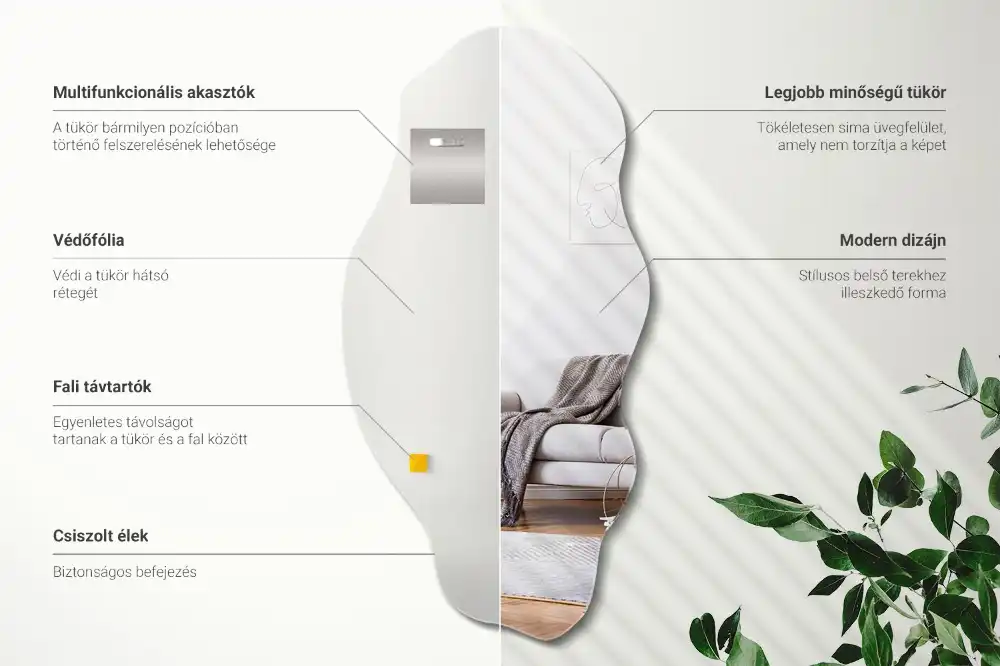 Asymmetrisk spegel sofistikerad form