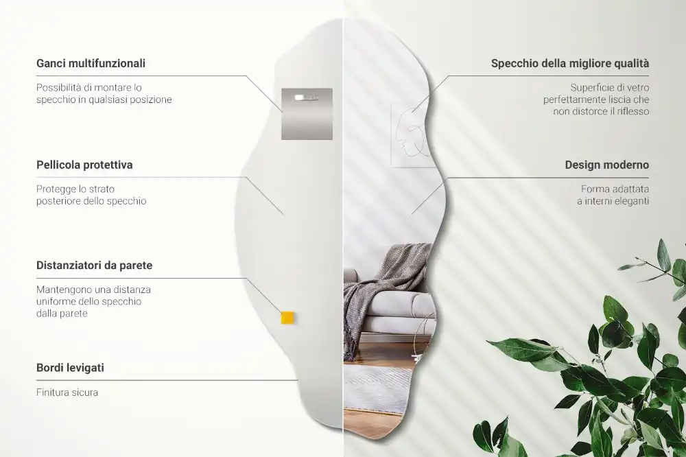 Asymmetrisk spegel sofistikerad form