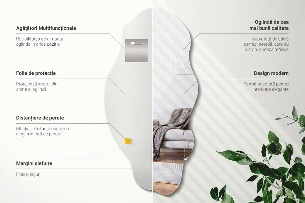 Asymmetrisk spegel sofistikerad form