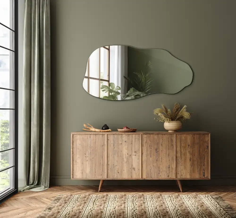 Organisk spegel i form av en fläck