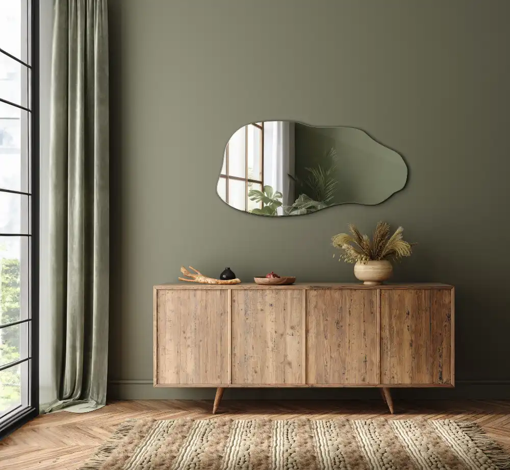 Organisk spegel i form av en fläck