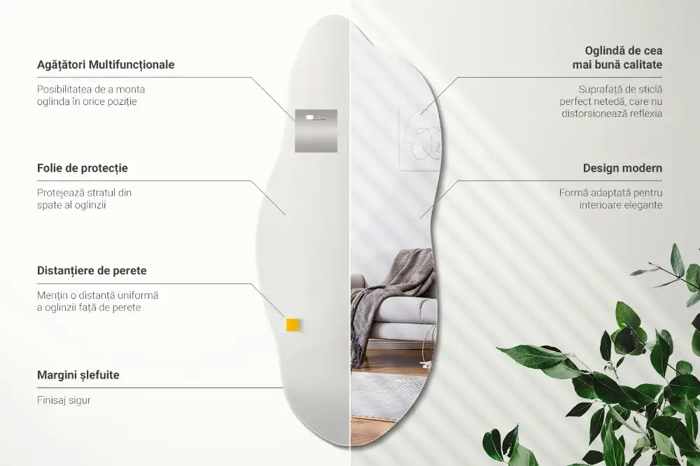 Spegel organisk unik formgivning