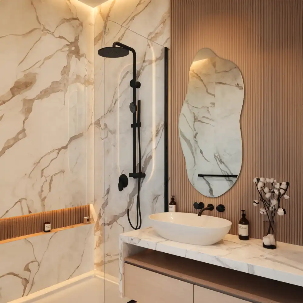 Spegel organisk unik formgivning