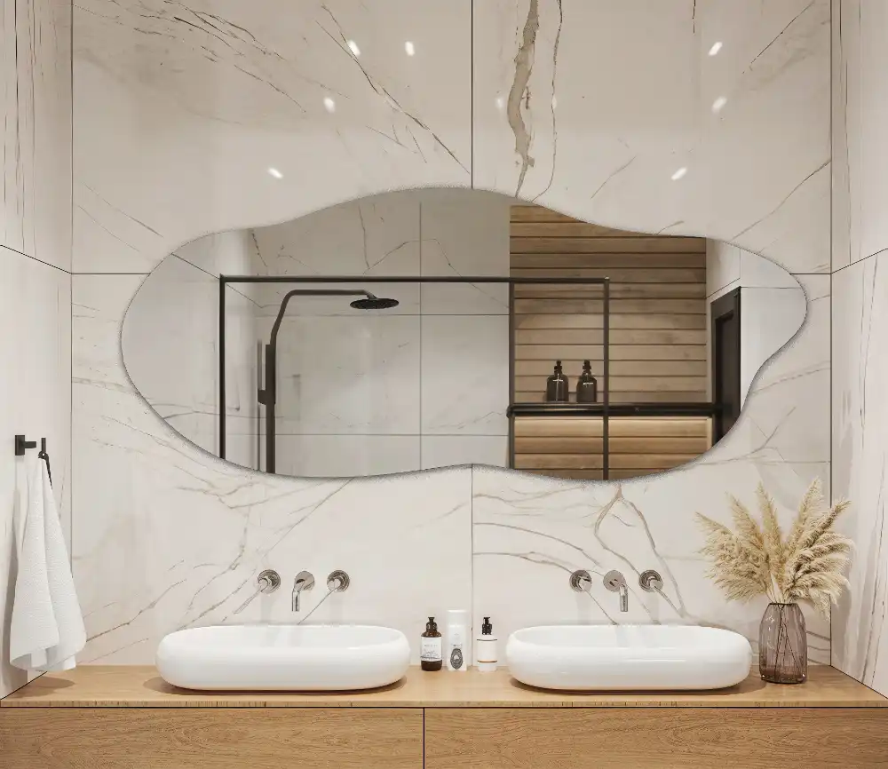 Spegel organisk unik formgivning