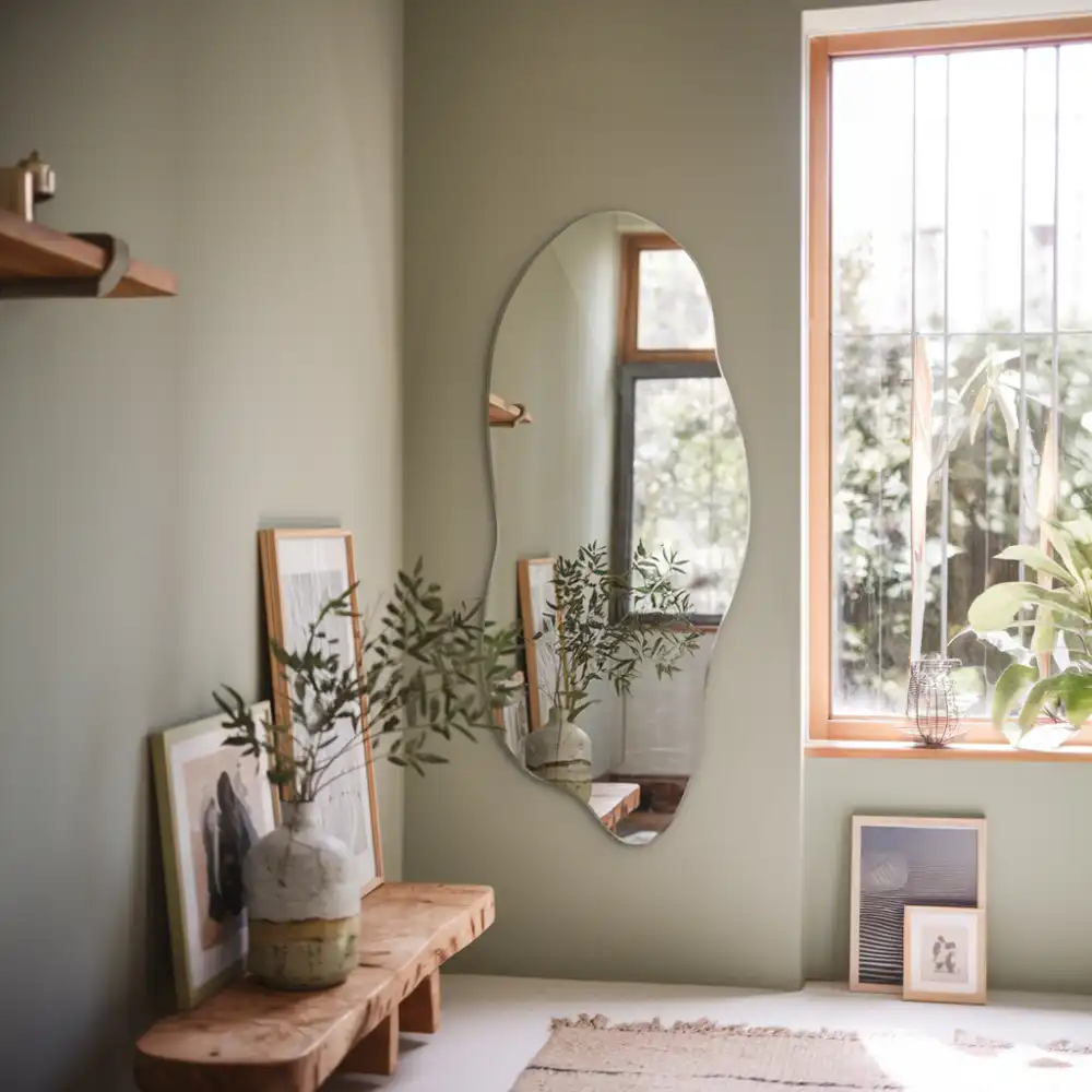 Spegel organisk unik formgivning