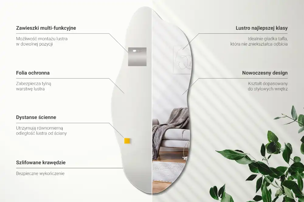 Spegel organisk unik formgivning