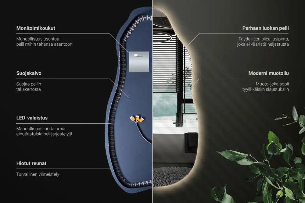 Organisk spegel stilren