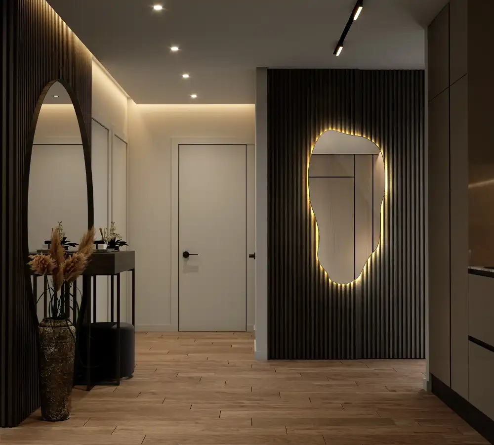 Organisk spegel stilren