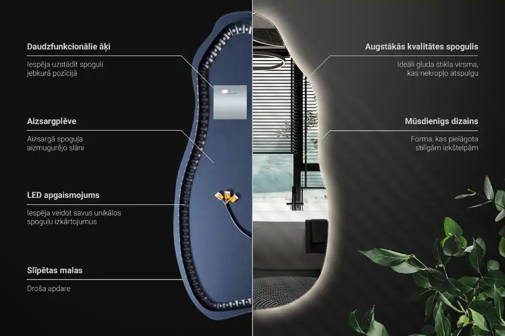 Organisk spegel stilren