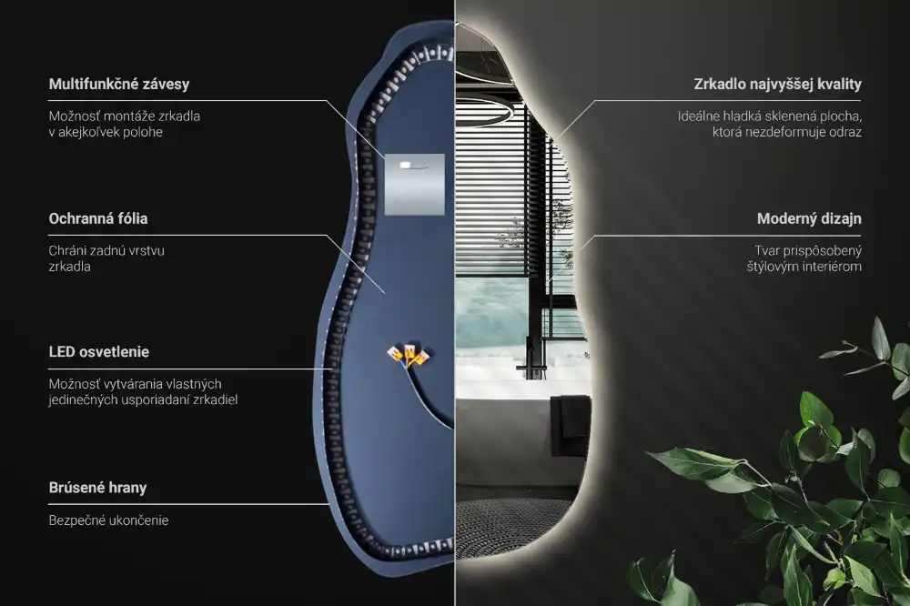 Organisk spegel stilren
