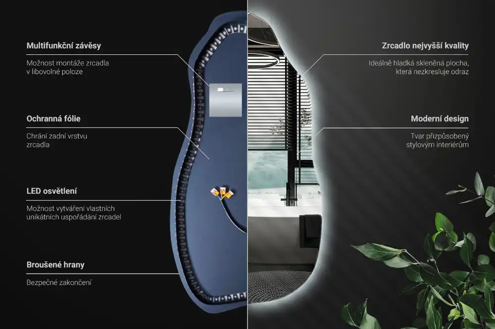 Organisk spegel stilren