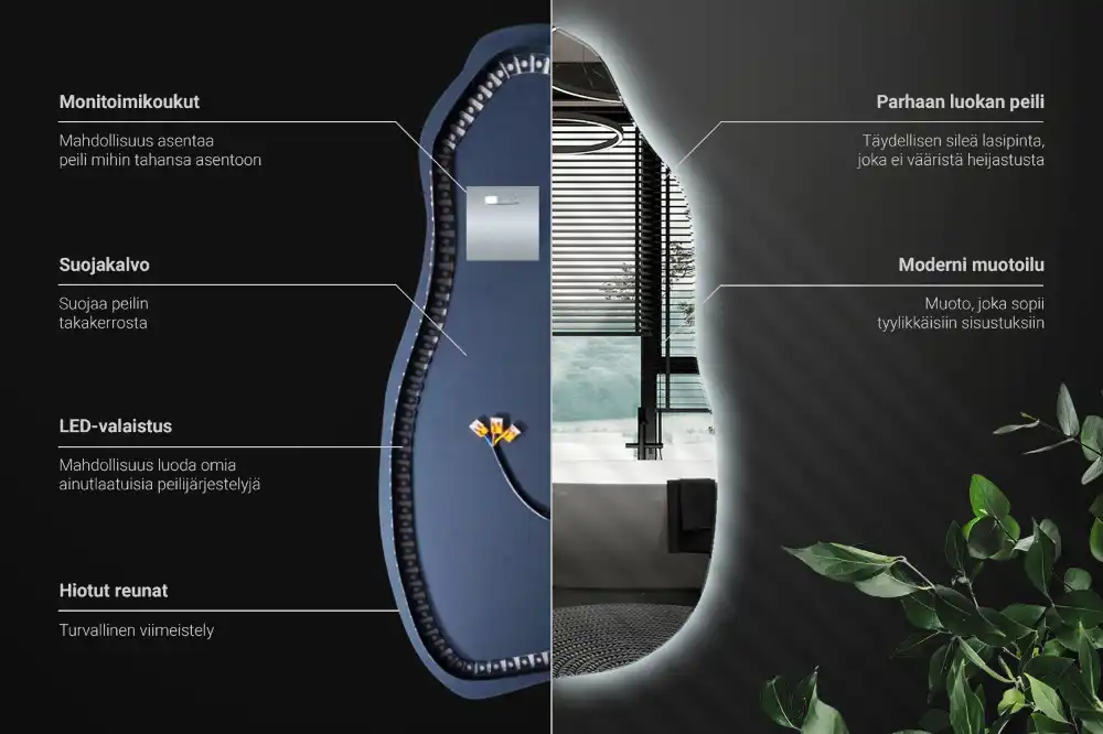 Organisk spegel stilren