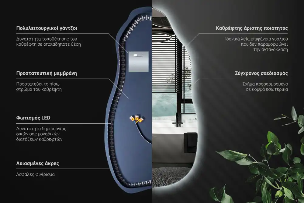 Organisk spegel stilren