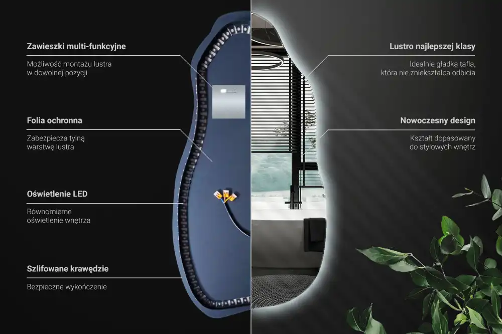 Organisk spegel stilren