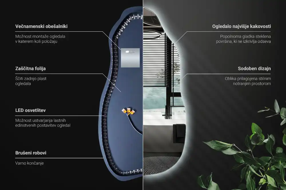 Organisk spegel stilren