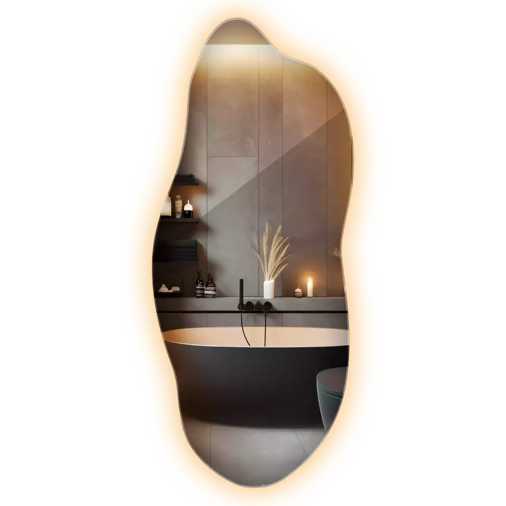 Spegel organisk unik formgivning med led