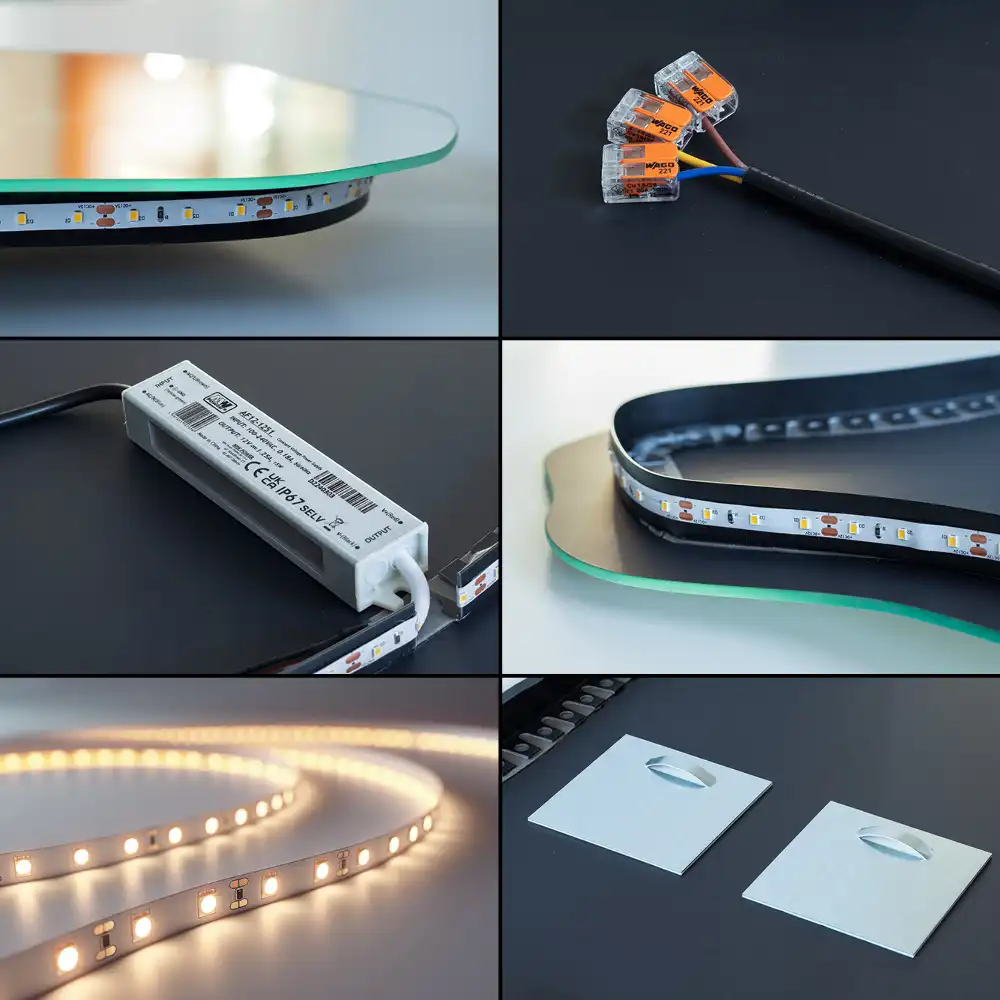 Spegel organisk unik formgivning med led