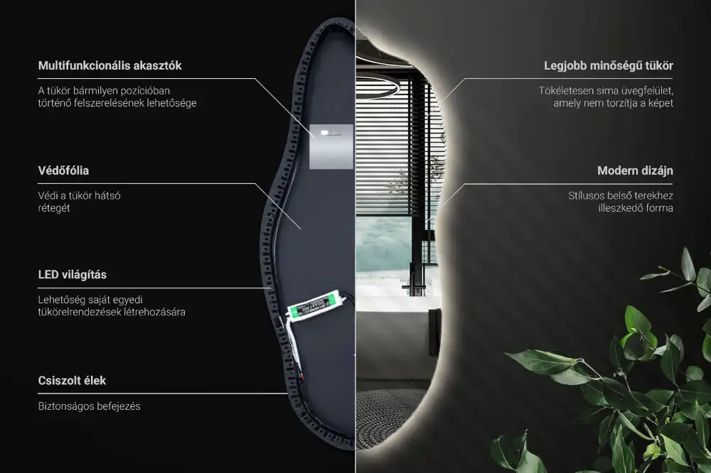 Spegel organisk unik formgivning med led