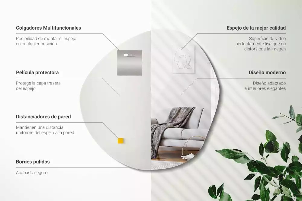 Organisk spegel molnformad