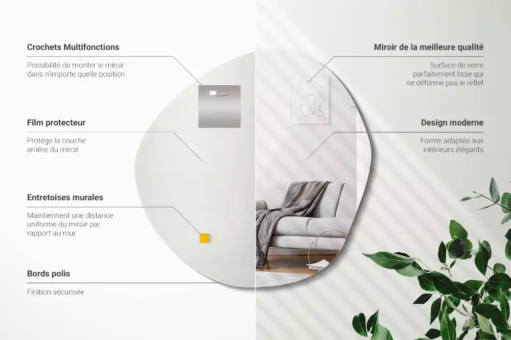 Organisk spegel molnformad