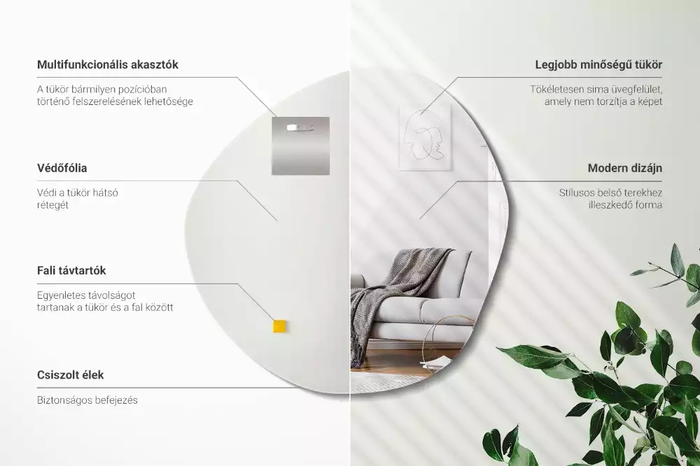 Organisk spegel molnformad