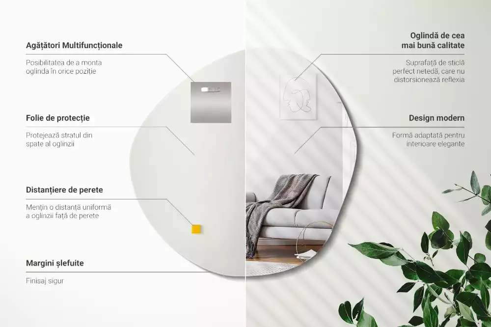 Organisk spegel molnformad