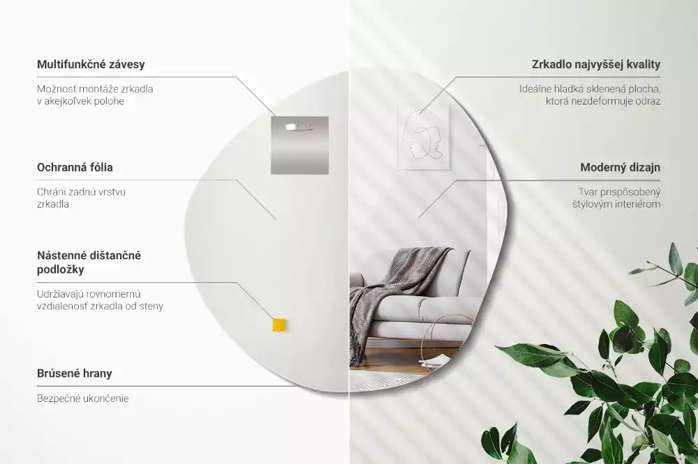 Organisk spegel molnformad