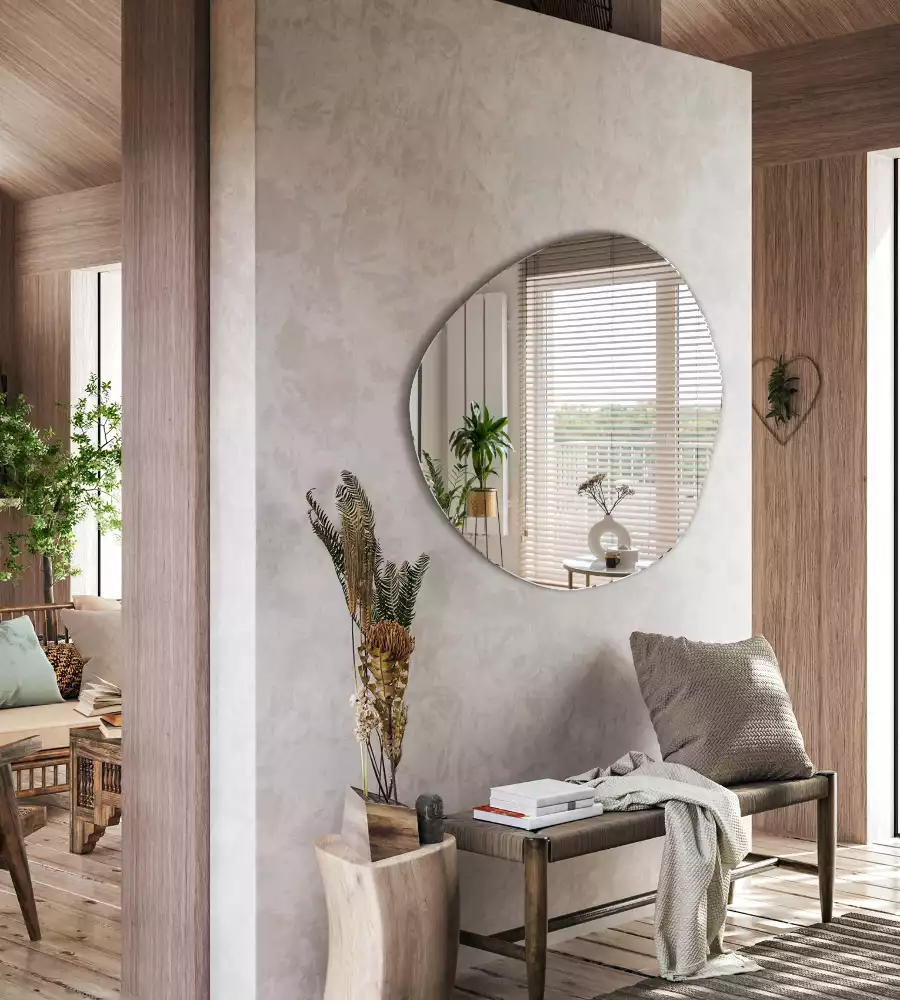 Organisk spegel molnformad