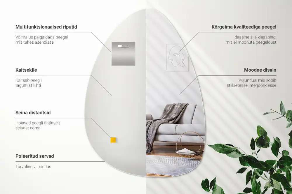 Asymmetrisk äggformad spegel