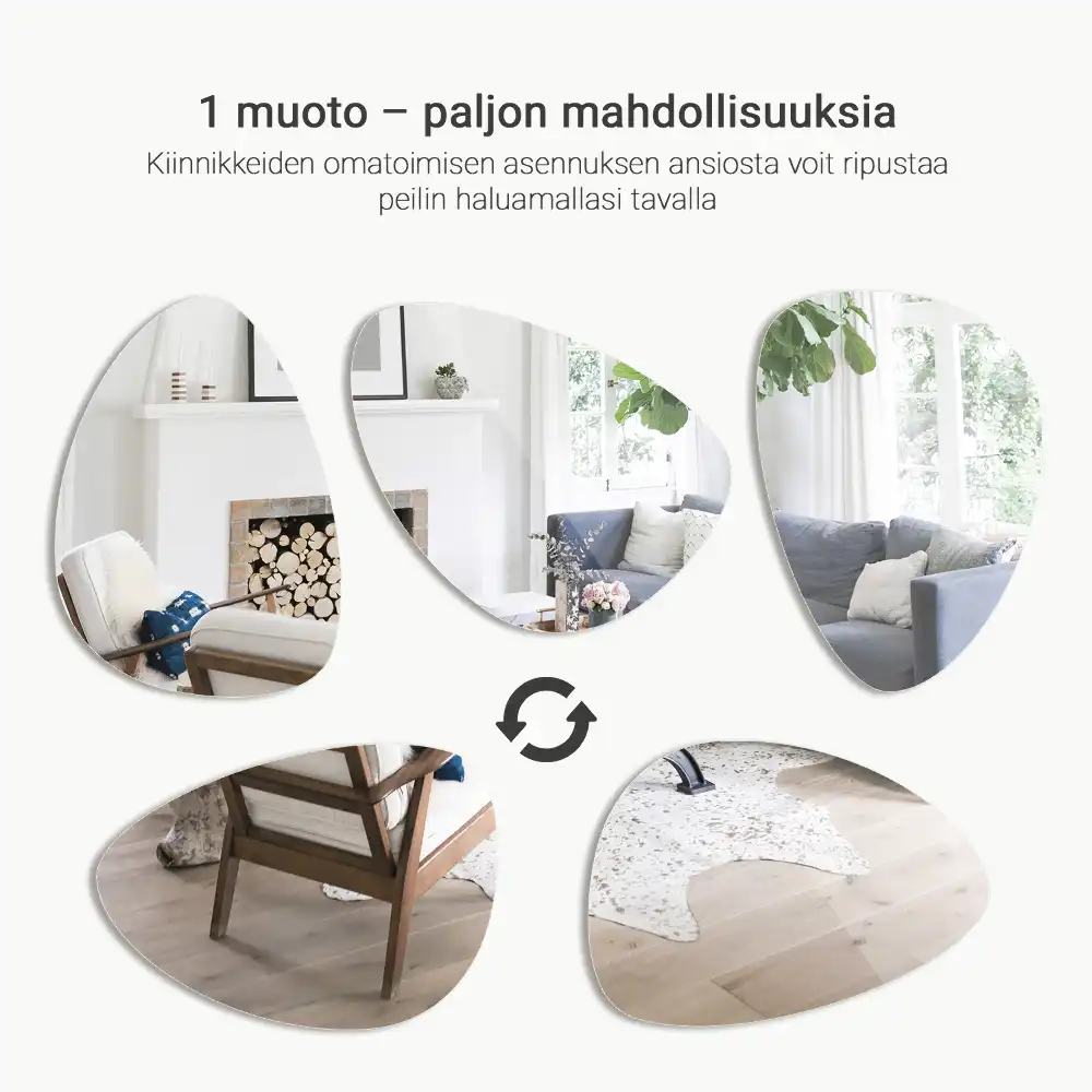 Asymmetrisk äggformad spegel