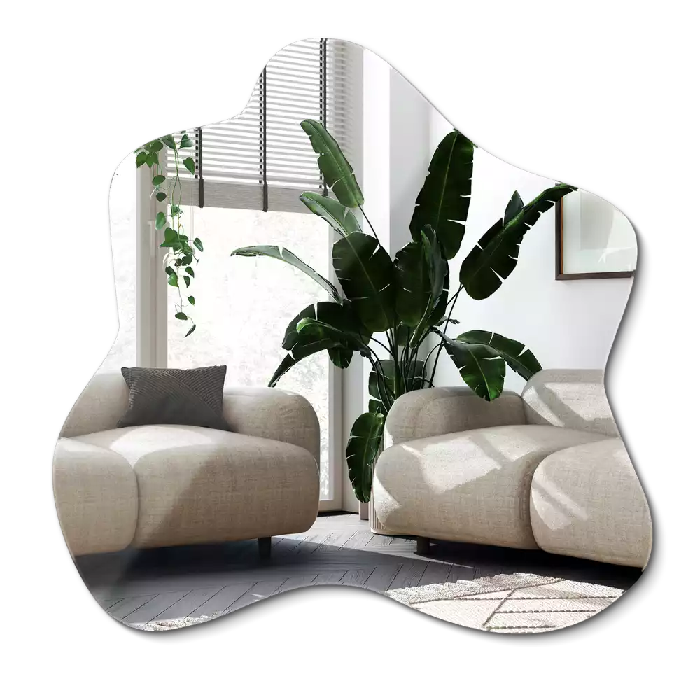 Spegel i form av en fläck