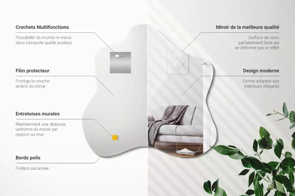 Spegel i form av en fläck