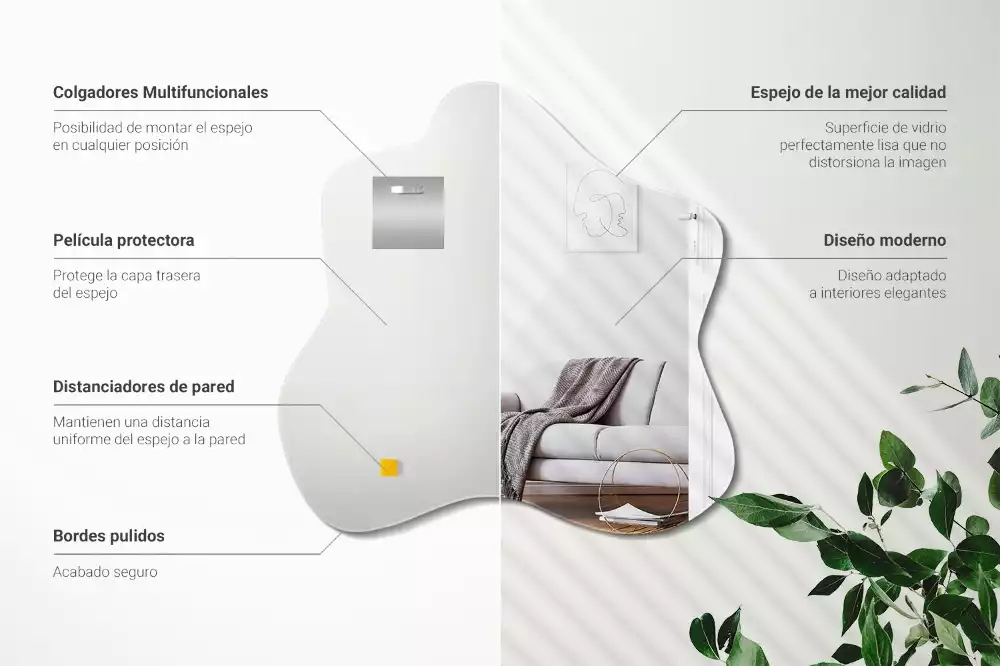 Spegel i form av en fläck