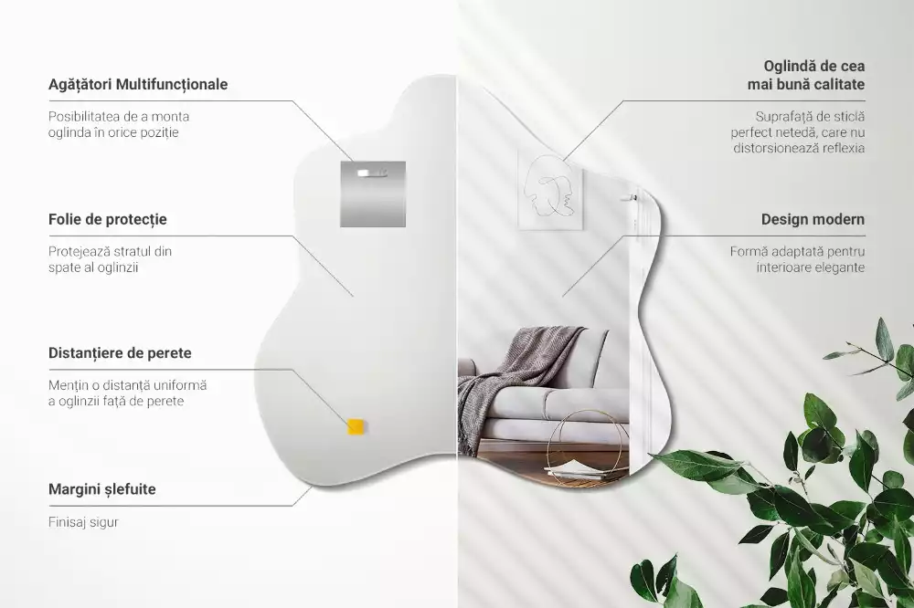 Spegel i form av en fläck