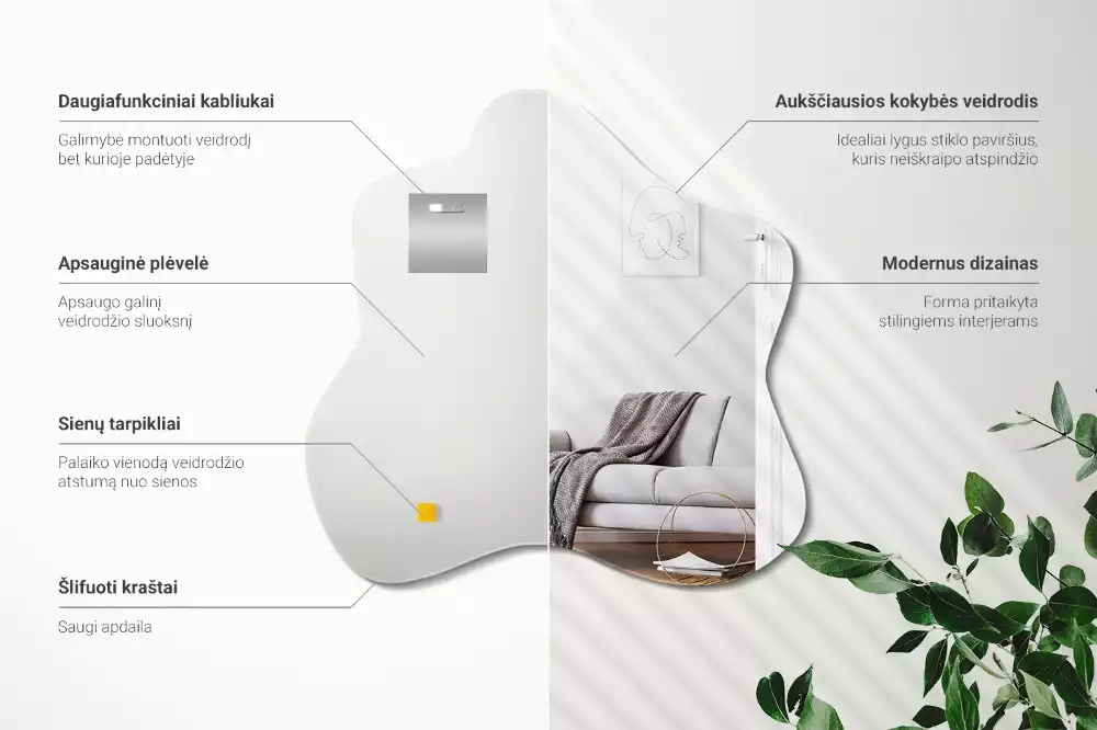 Spegel i form av en fläck