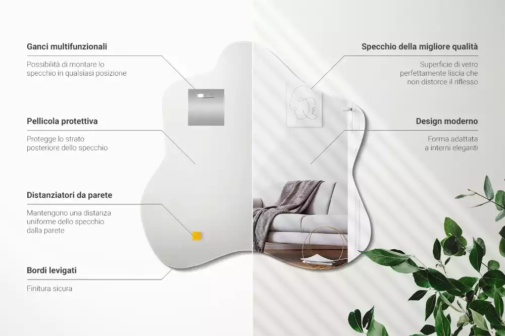 Spegel i form av en fläck