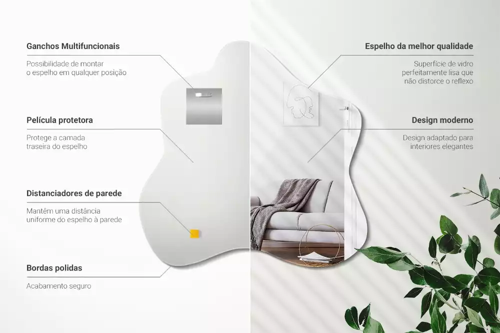 Spegel i form av en fläck