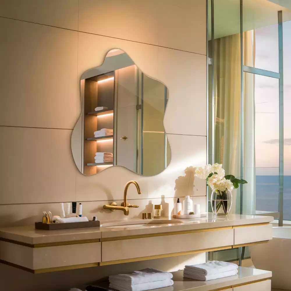 Spegel i form av en fläck