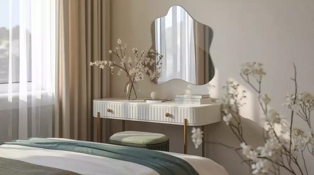 Spegel i form av en fläck