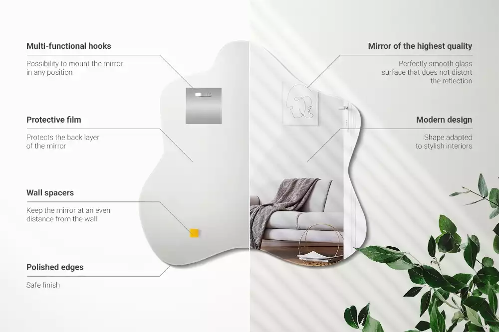 Spegel i form av en fläck