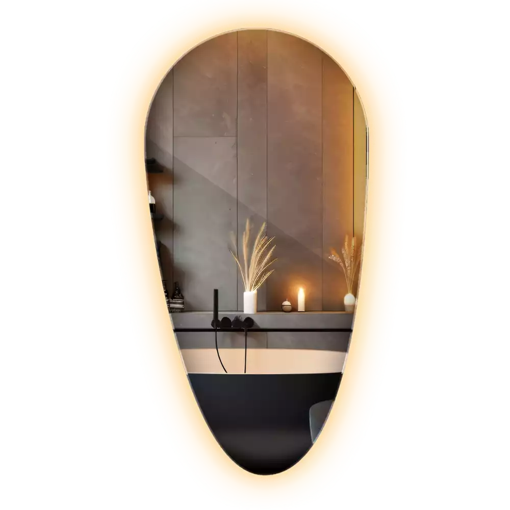 Led spegel droppformad