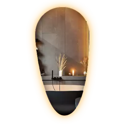 Led spegel droppformad