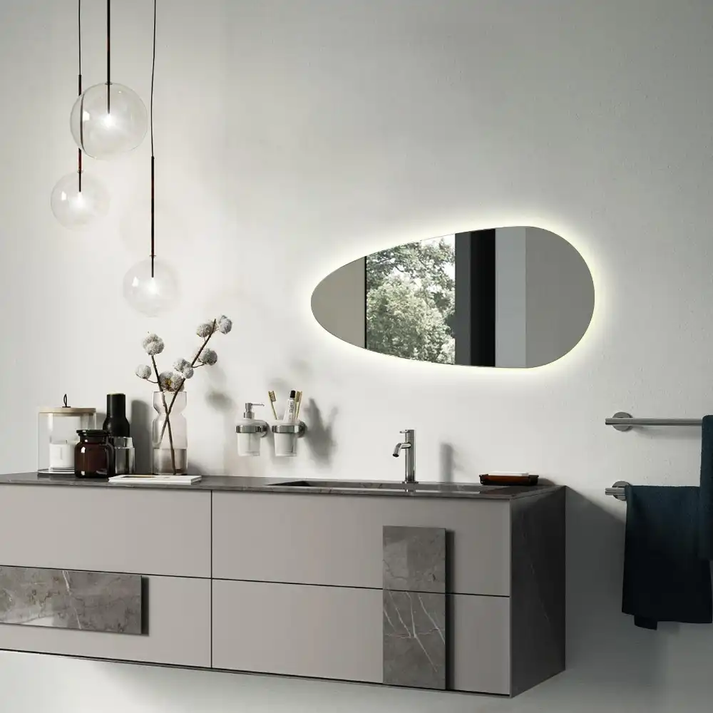 Led spegel droppformad