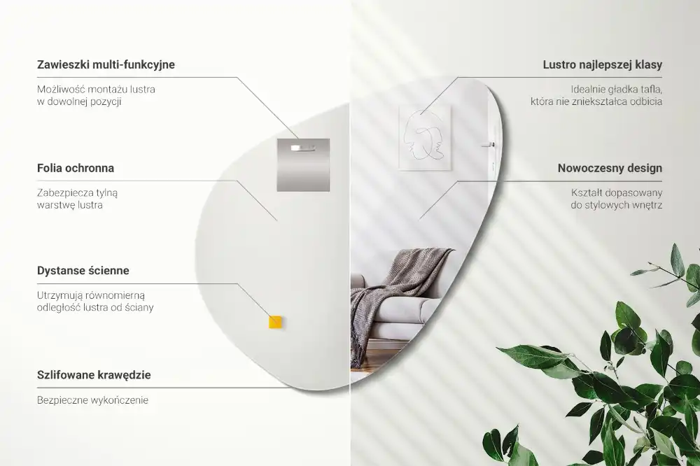 Spegel organisk form dekorativ