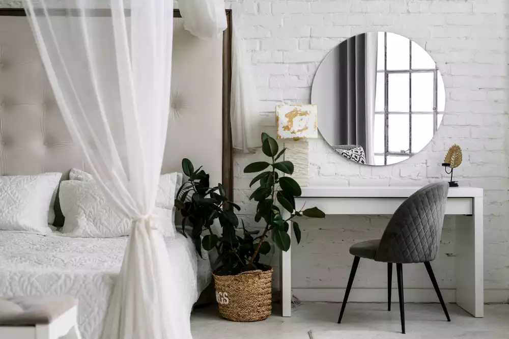 Rund spegel utan ram