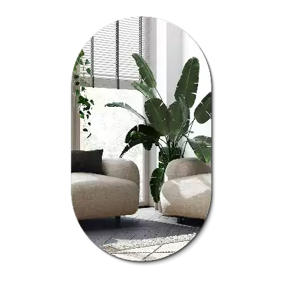 Oval spegel utan ram