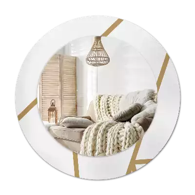 Rund spegel med tryckt Linjär sammansättning