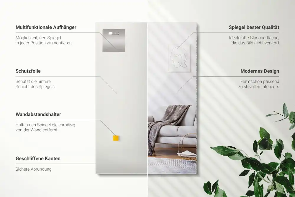 Rektangulär spegel klassisk