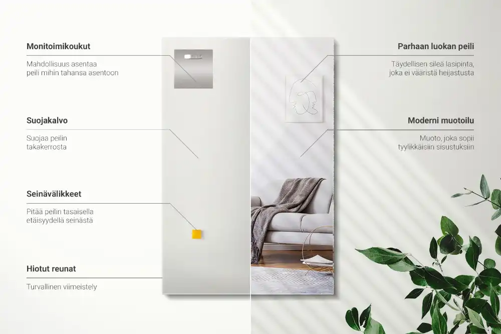 Rektangulär spegel klassisk