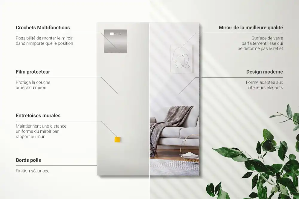 Rektangulär spegel klassisk